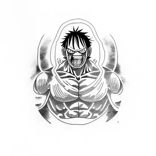 luffy  tattoo design idea