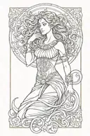 represents strength inspired by 4 children including the zodiac signs leo, virgo and aquarius tattoo design idea