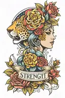 strength inspired by 4 children including zodiac signs leo, virgo and AQUARIUS  tattoo design idea