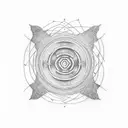 Guitar strings forming a labyrinth tattoo design idea