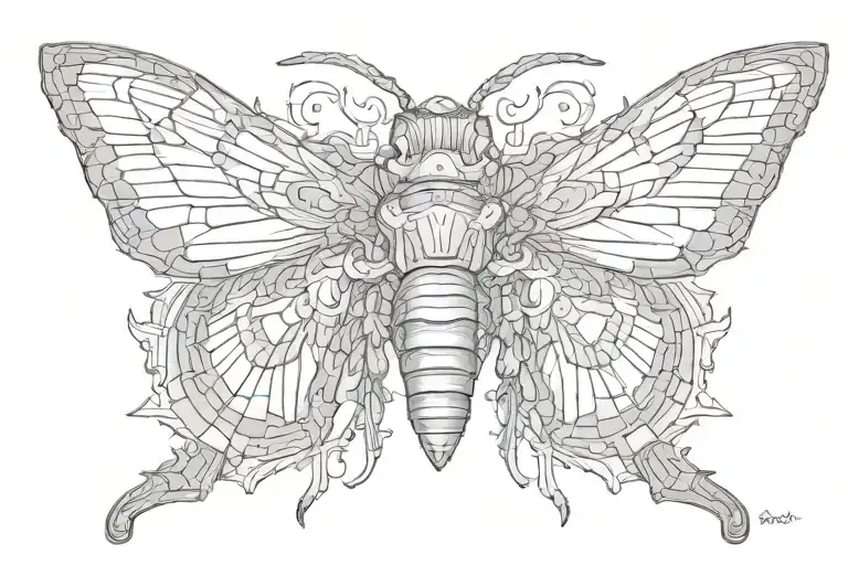 No grit detailing tattoo design idea