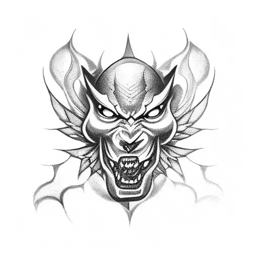 Combine the elements of martial arts and witchcraft in a powerful and mystical tattoo design tattoo design idea