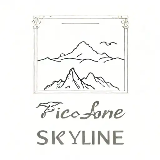 A minimalist tattoo design of the skyline of Pico Island in the Azores, reflecting your passion for travel and adventure tattoo design idea