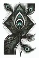 peacock feather cross tattoo tattoo design idea