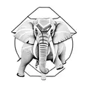 Elephant tattoo design idea