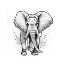 Elephant tattoo design idea