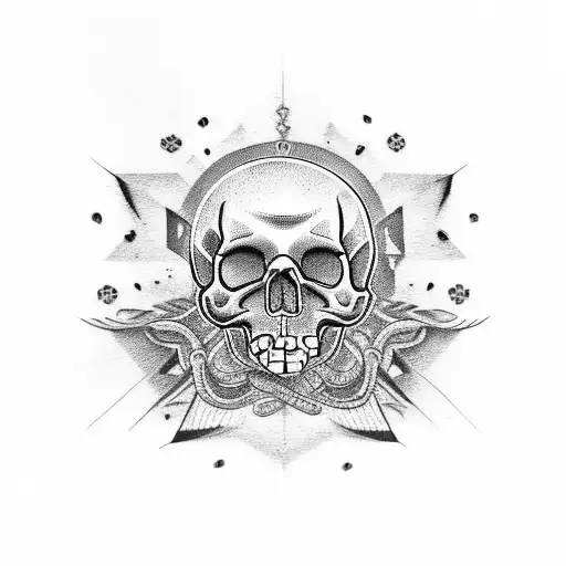 Italy Brazil skull family tattoo design idea