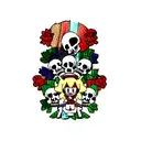 Italy Brazil skull family tattoo design idea