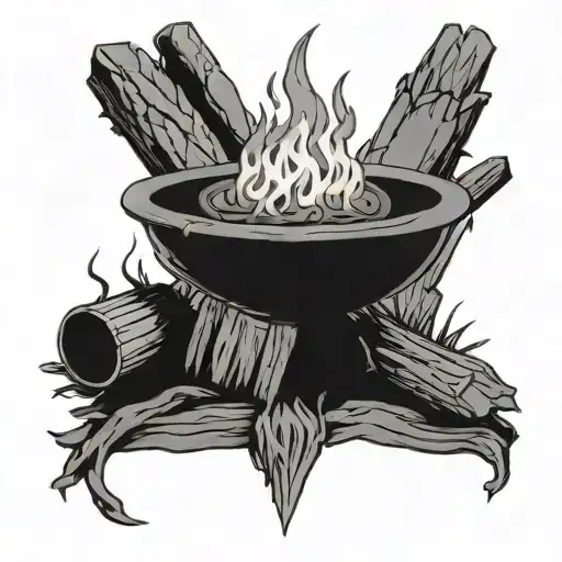 Create A Tattoo Of A Campfire Scene From Dark Souls With A Sense Of Mystery And Danger Tattoo Idea tattoo design idea