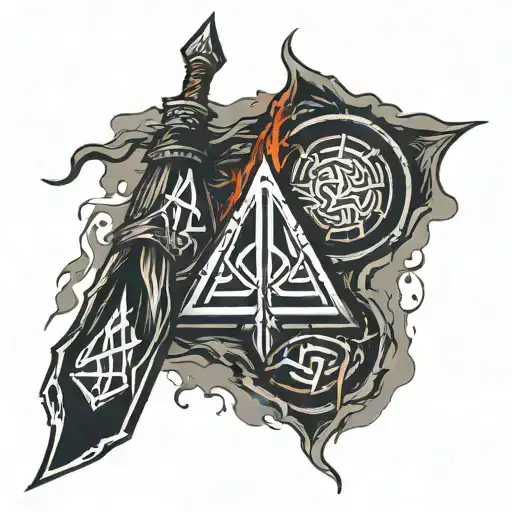 Viking Runes,Dark Souls,bonfire tattoo design idea