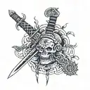 黑暗靈魂 Coiled Sword Fragment bonefire  tattoo design idea