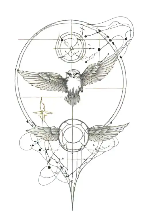 Harry Potter, golden snitch, Hogwarts, magic wand, magic, geometry tattoo design idea