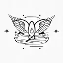 balance scale tattoo design idea