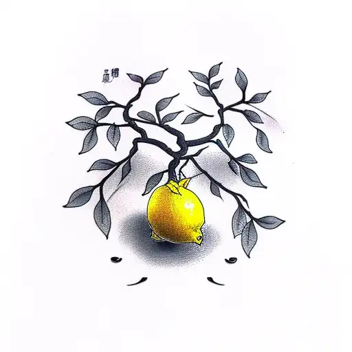 lemon Tree and a bike tattoo design idea