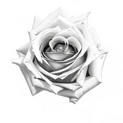 rose with last name tattoo design idea