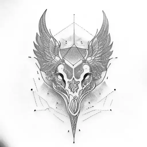 Craneo Maya tattoo design idea