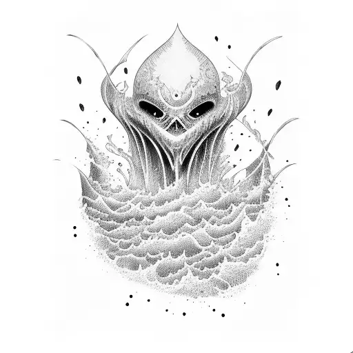 tsunami tattoo design idea