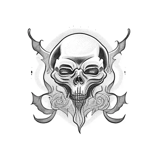 ghost with bourbon glass tattoo design idea
