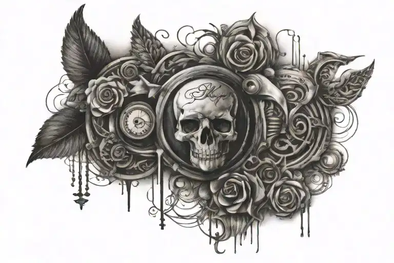 Pain song lyrics tattoo design idea
