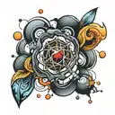 adrenaline molecule tattoo design idea