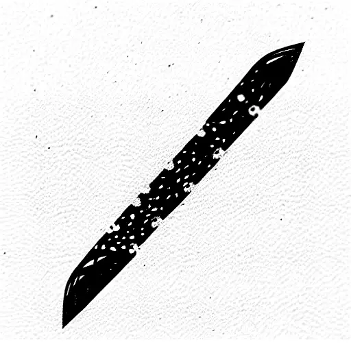 thin hanging chain links and spikes tattoo design idea