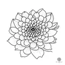 Chrysanthemum and violet flower side by side tattoo design idea