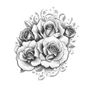 coffin filled with flowers tattoo design idea