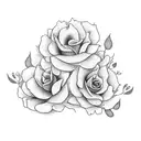 coffin filled with flowers tattoo design idea