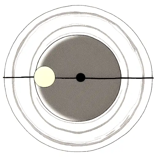 Minimalist planets  tattoo design idea