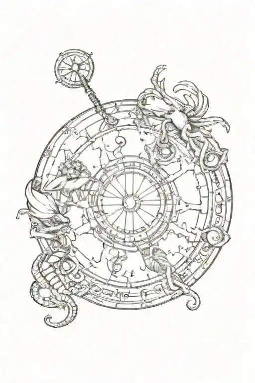 cancer Leo Virgo tattoo design idea