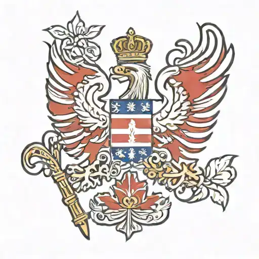 poland canada flag tattoo design idea