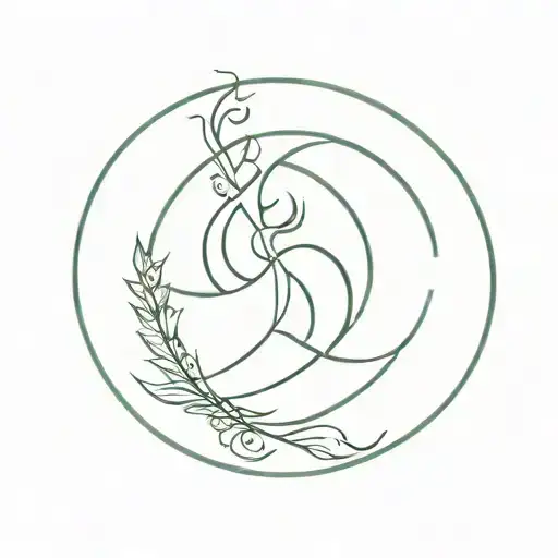 gemini virgo symbol combined tattoo design idea