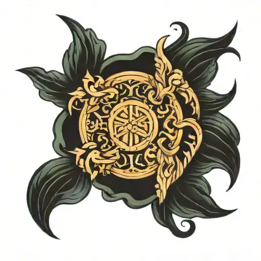 gemini virgo symbol combined tattoo design idea