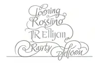 'losing my religion' in dainty font going down the arm tattoo design idea