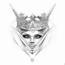 king and queen design with letters Bayani Adelina tattoo design idea
