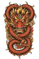 Dragon in colour tattoo tattoo design idea