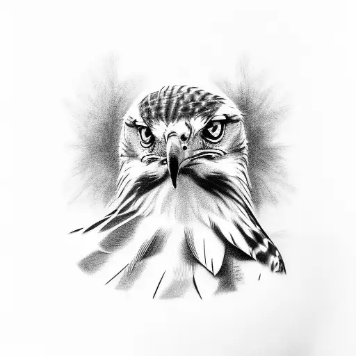 Red-tailed Hawk  tattoo design idea