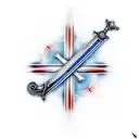  sword with Christian cross as the handle tattoo design idea