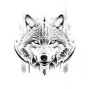 Wolf lynx eagle tattoo design idea