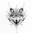 Wolf lynx eagle tattoo design idea
