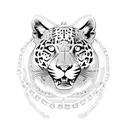 jaguar breaking chain tattoo design idea