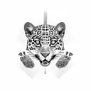 jaguar breaking chain tattoo design idea