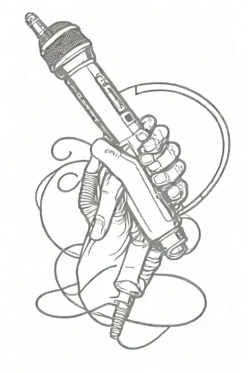 Voice Actor Microphone and "Let Me Do The Talkin" tattoo design idea