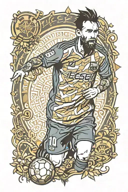Messi world champion tattoo design idea
