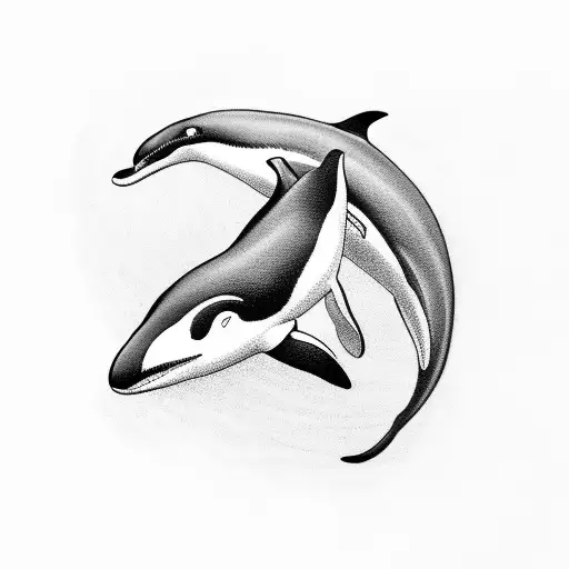 killer whale tattoo design idea