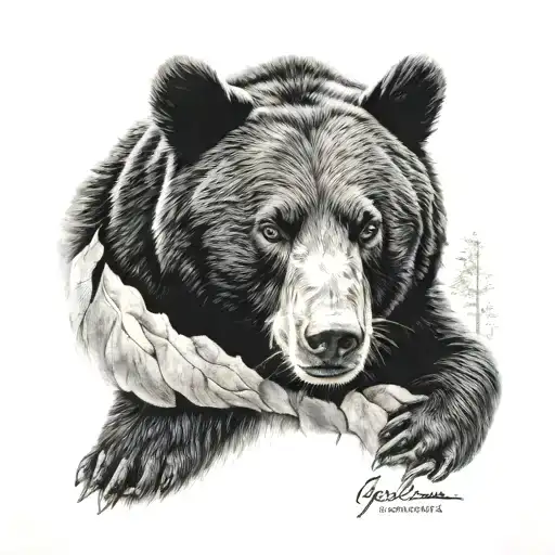 black bears grandson tattoo design idea