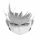 itachi touching Sasukes Forehead tattoo design idea