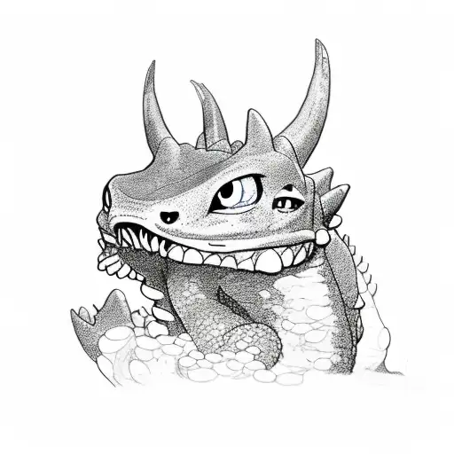 toothless the dragon tattoo design idea