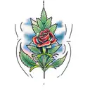 weed tattoo design idea
