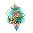 weed tattoo design idea